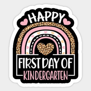 First Day of Kindergarten  Back To School Leopard Sticker